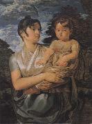 Philipp Otto Runge The Artist-s Wife and their Young Son Spain oil painting artist